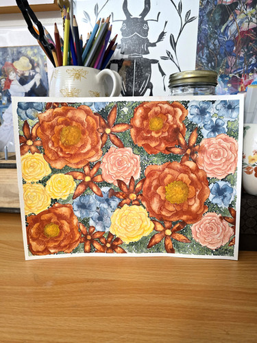 Flower Garden Original (9x12) | Jacqueline Drake Art