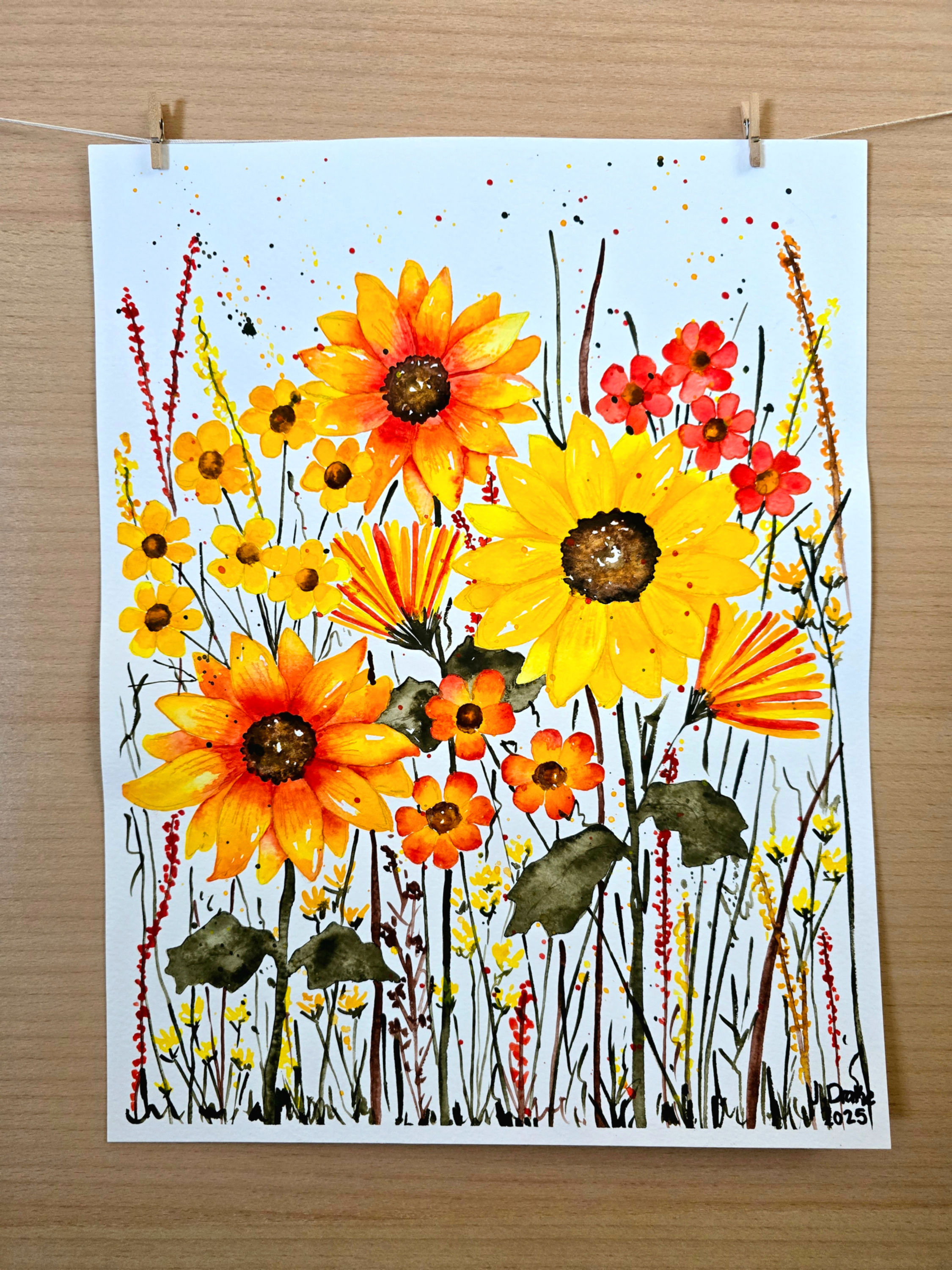 Sunflower Garden Original (11x14)