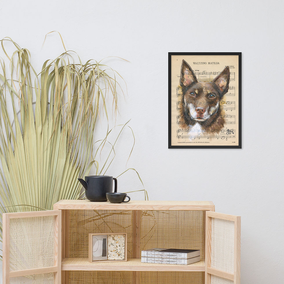 Thumbnail: Waltzing Matilda - Framed Matte Print - Medium Sizes