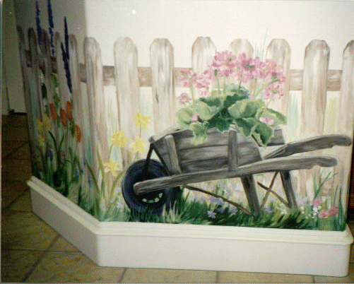 Gardinias in Wheelbarrow