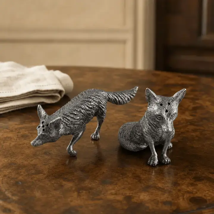 Thumbnail: Pewter Foxes Salt & Pepper Set