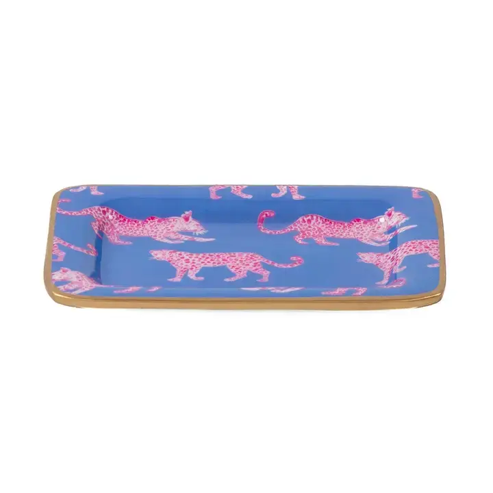 Thumbnail: Pink Leopards Enameled Laney Tray