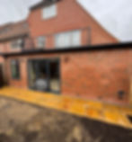 Rear view of a brick built extension by LCCL Construction