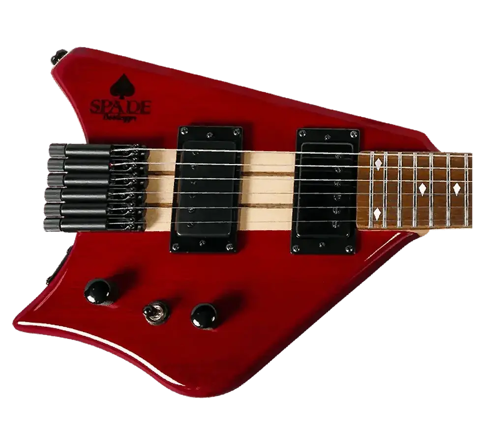 Thumbnail: Fretboard of Spade Red HH Guitar