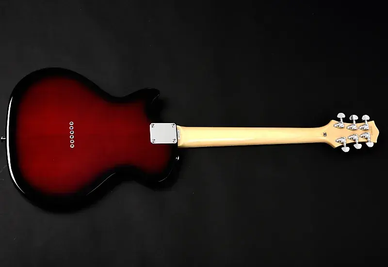 Thumbnail: Backside View of Single Barrel Red Black Burst Electric Guitar - Copy