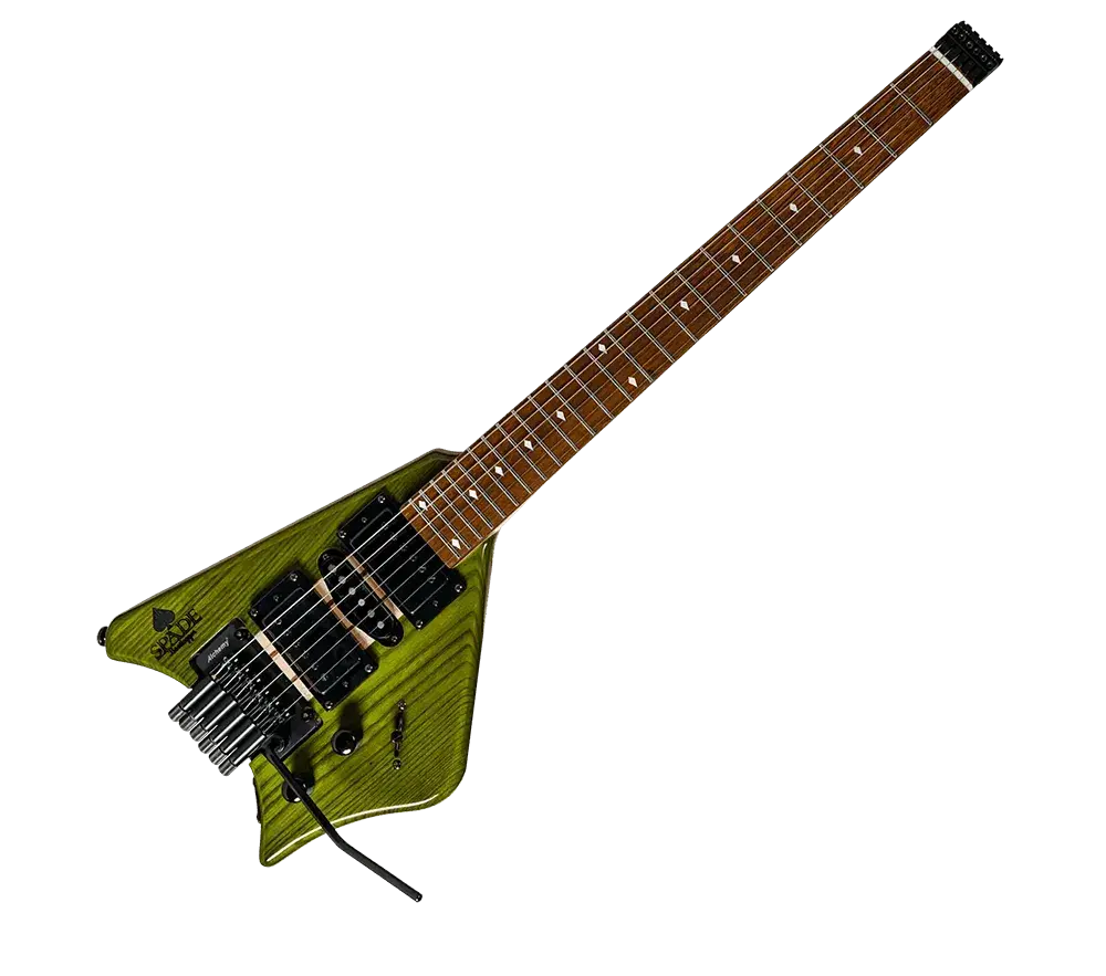 Spade Green Clear With Floating Tremolo HSH Pickups Coil Split Guitar