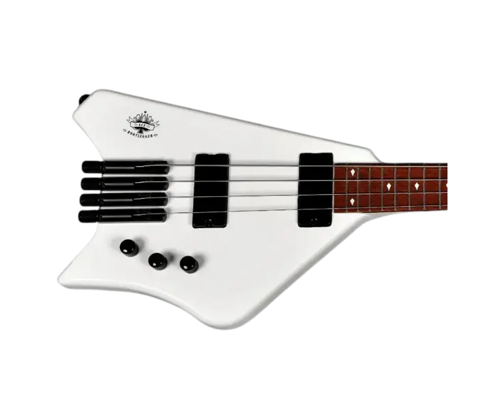 Thumbnail: Fretboard of Ace 4 String White Bass