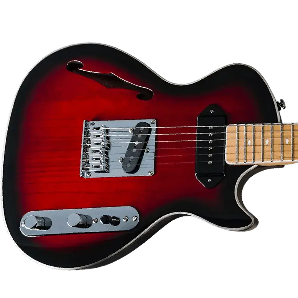 Single Barrel Red Black Burst Electric Guitar-1