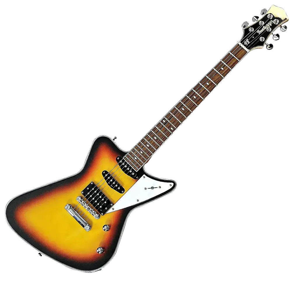 Hounder Black Red Honey Burst Electric Guitar
