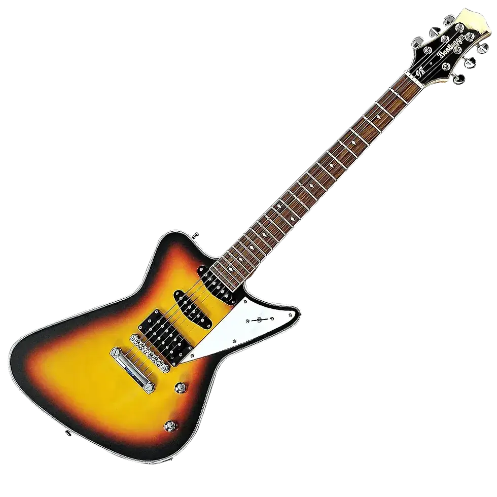 Hounder Black Red Honey Burst Electric Guitar