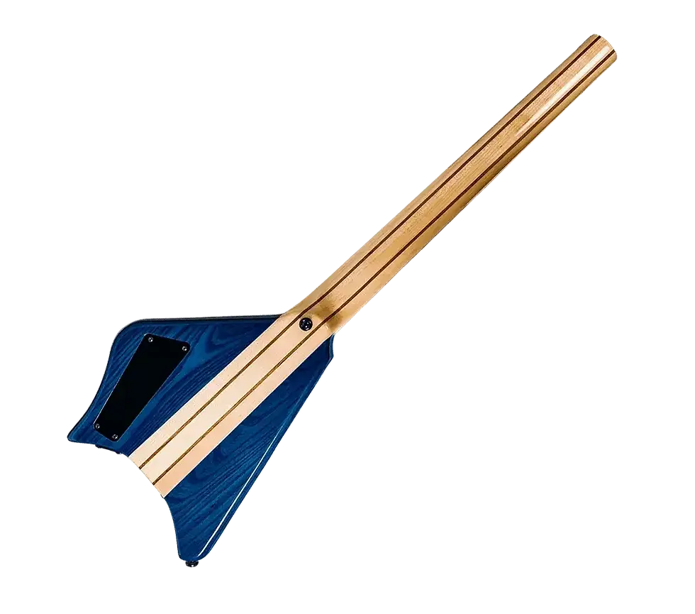 Thumbnail: Backside of Spade Blue Clear HH Guitar