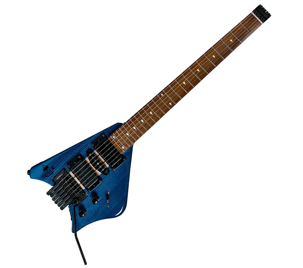 Spade Blue Clear With Floating Tremolo HSH Pickups Coil Split Guitar