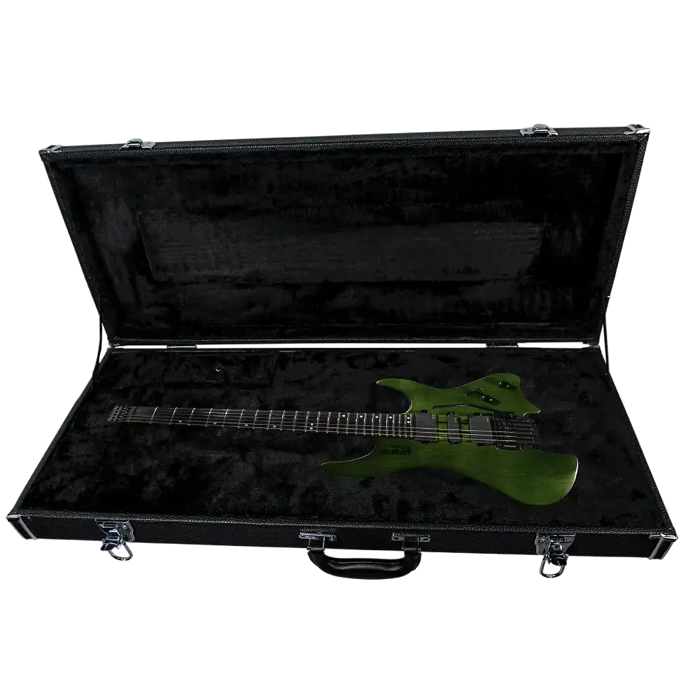 Thumbnail: Absinthe Matte Lime Green Color Electric Guitar With Hard Guitar Case