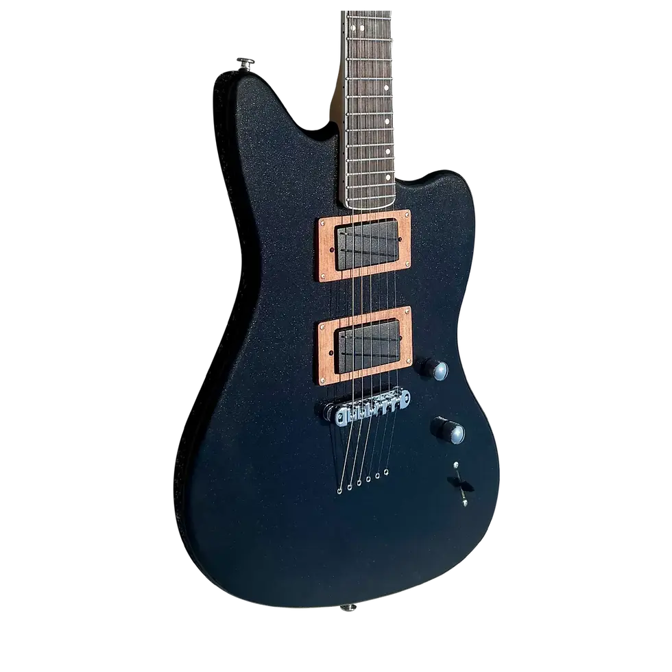 Body of Black Hounder Custom Dual Rail Pickups