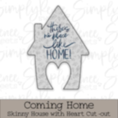 Skinny House with Heart Cutout STL