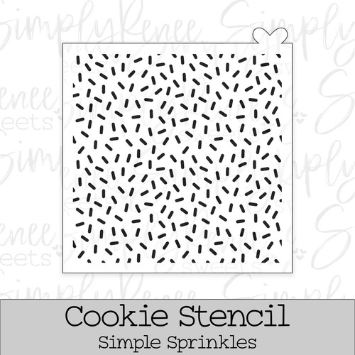 Simple Sprinkles Cookie Stencil Simply Renee Sweets