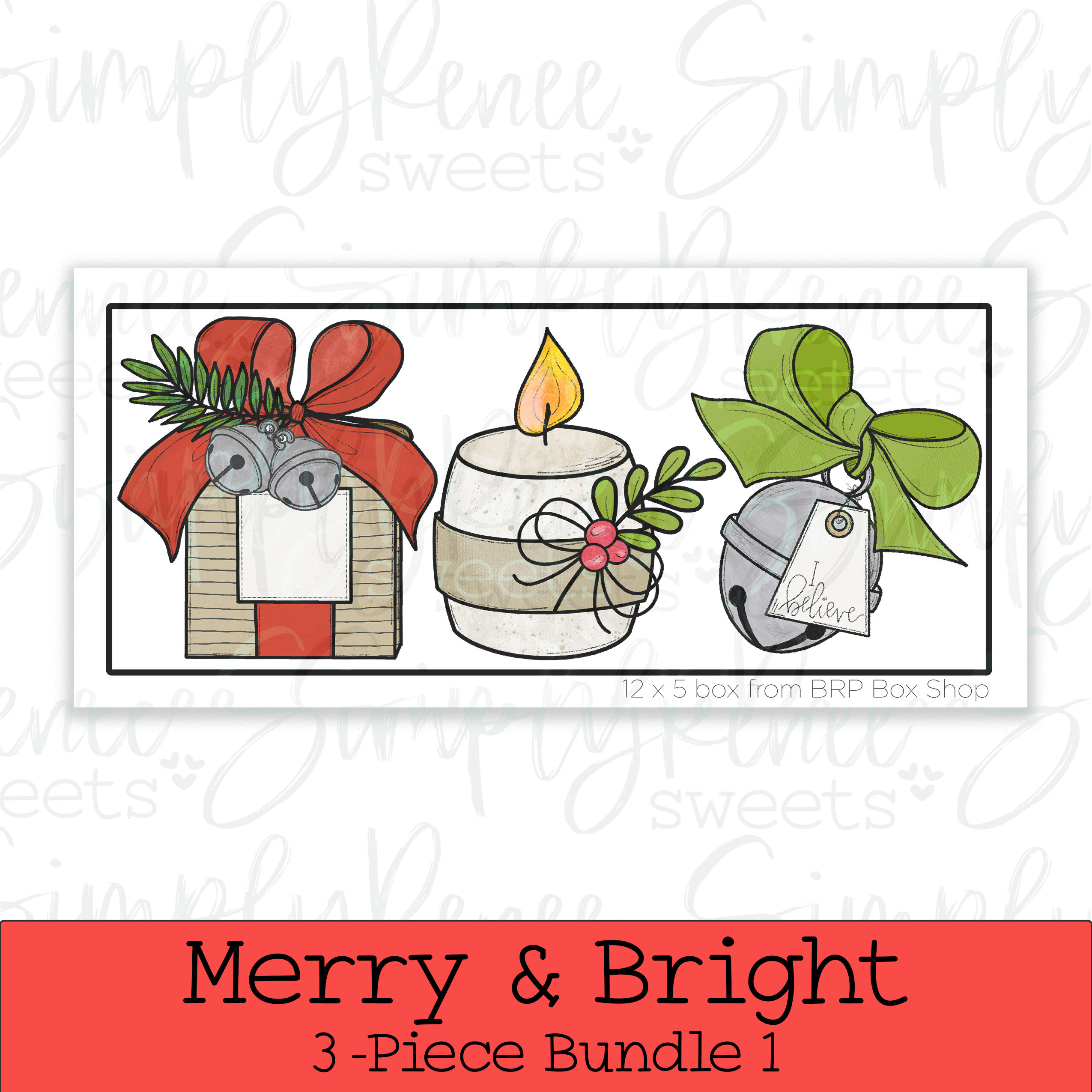 Merry & Bright 3-piece Bundle Hand-cutting Template