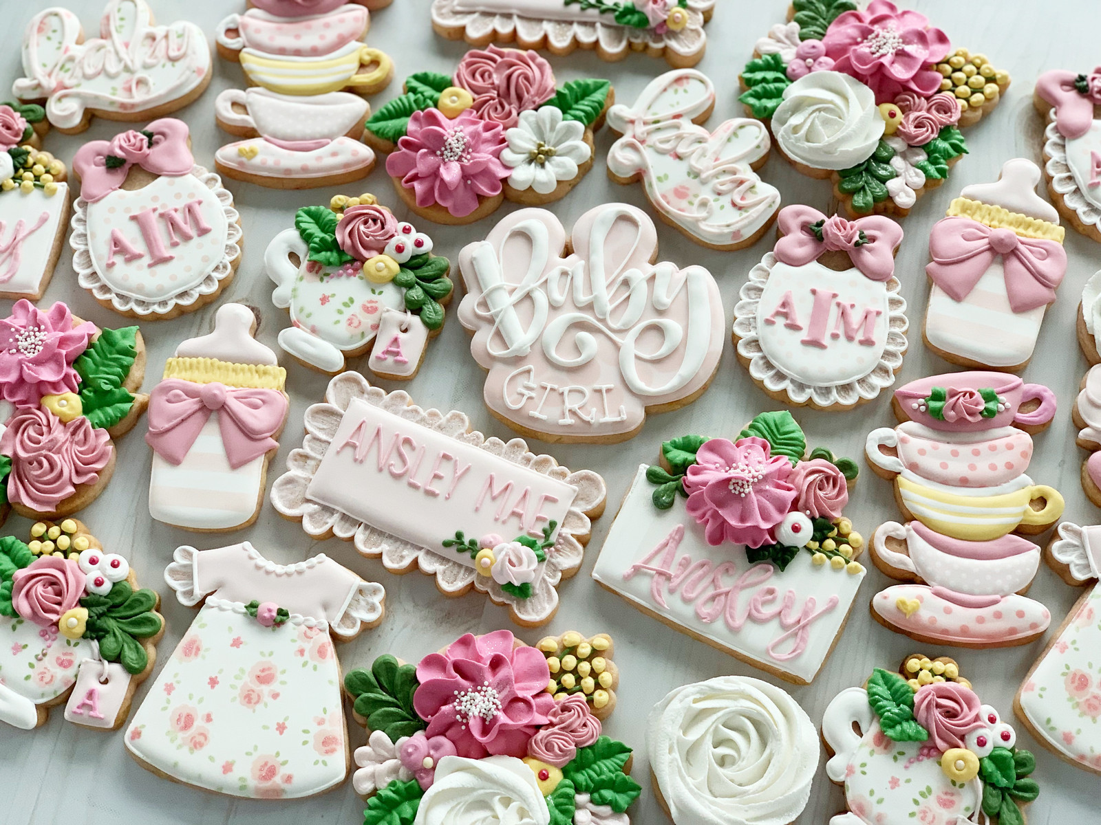 Floral Baby Cookies Simply Renee Sweets Floral Baby Cookies Simply Renee Sweets