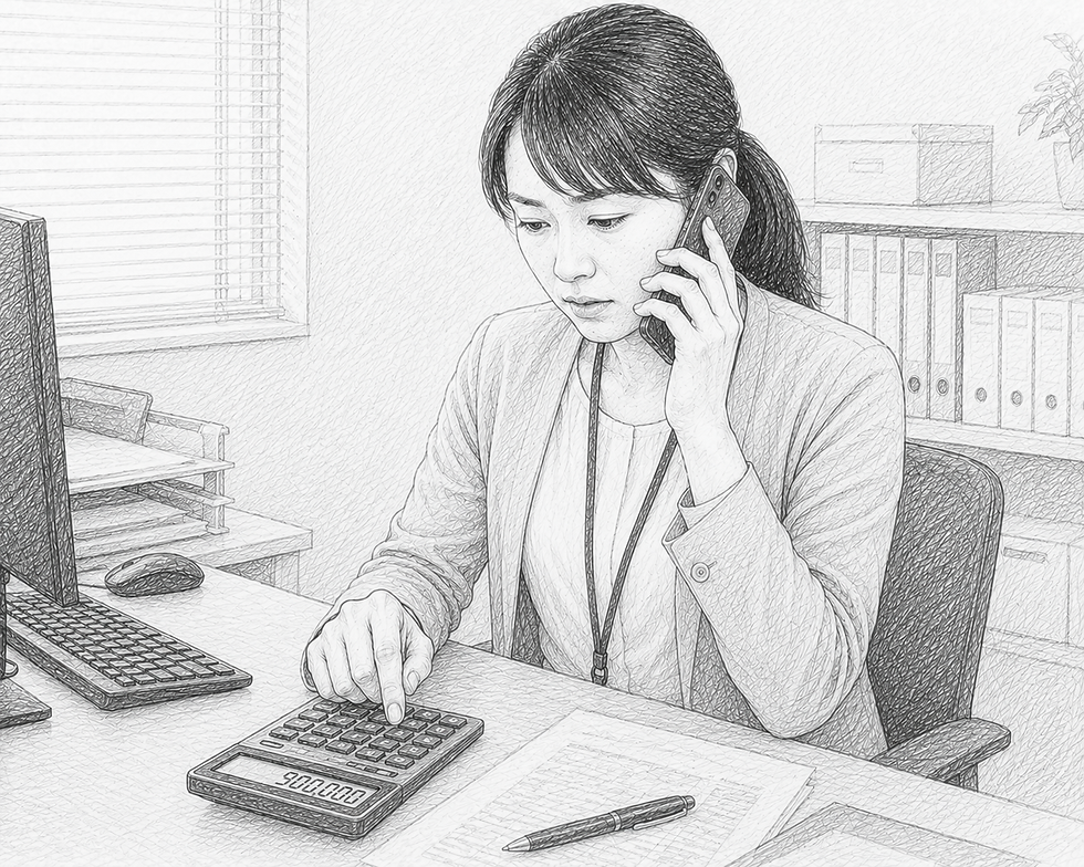 予算が気にしながら交渉する様子