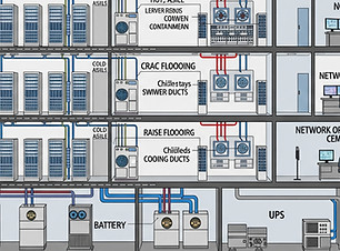 データセンターの内部イメージ