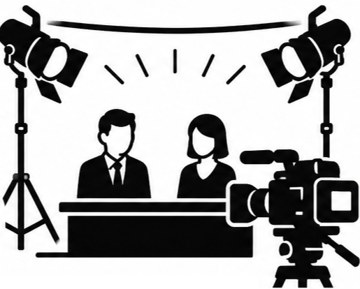 テレビ番組収録のイラスト