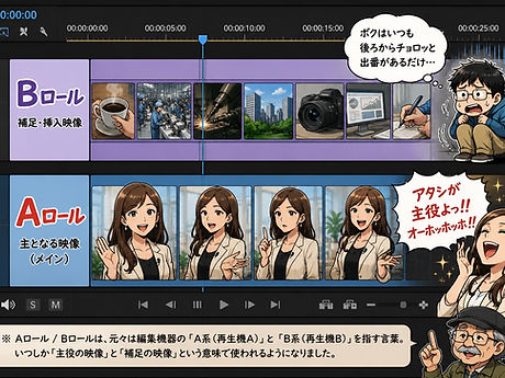 Bロールを説明している画像
