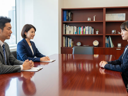 入社面接の様子