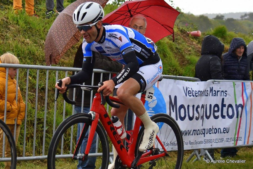 Iwan Thomas 2ème à Lauvaudan, encore à l'attaque le lendemain à Moustoir Ac (Photo Aurélie Chevalier)