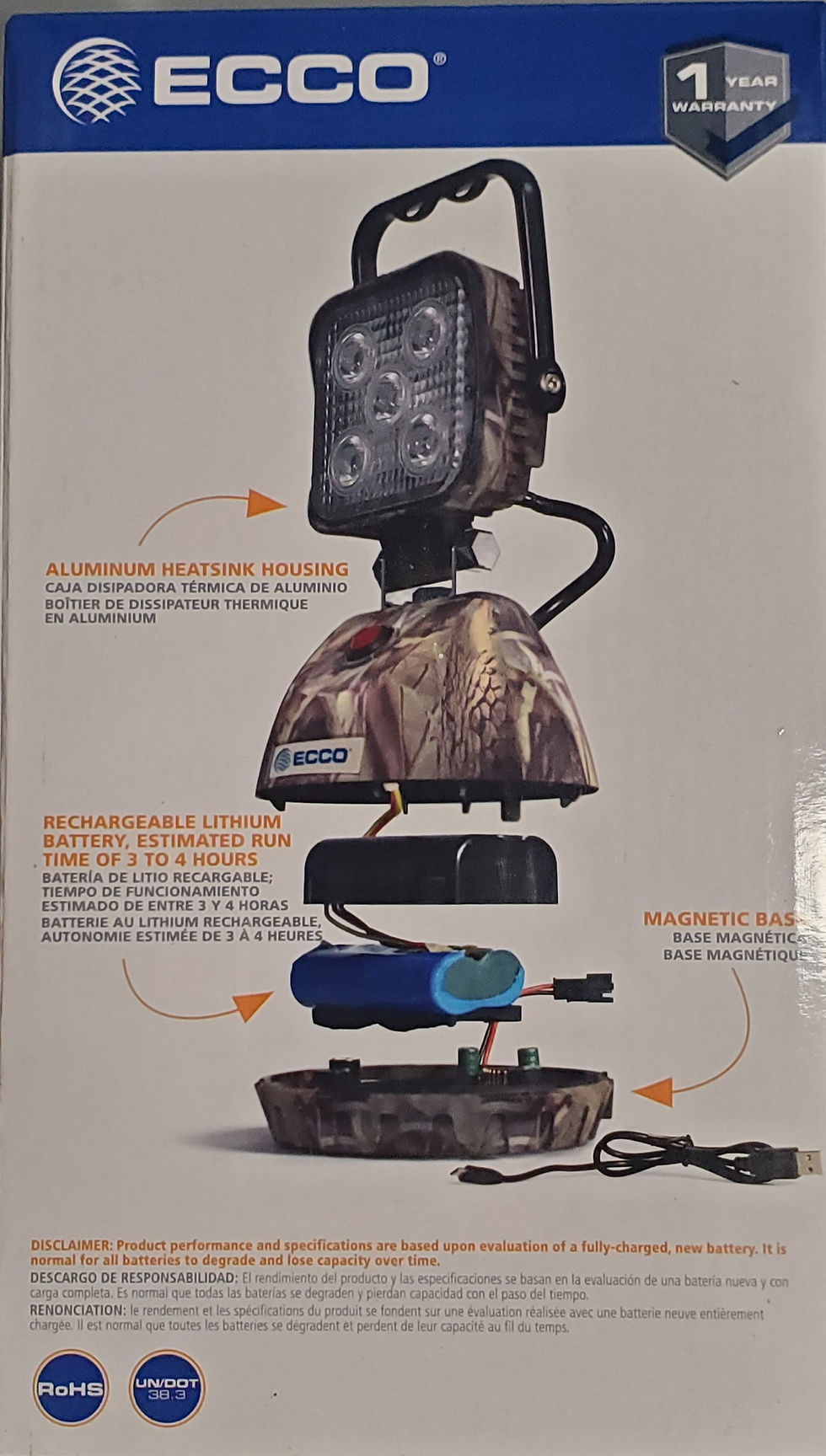 Thumbnail: Ecco - EW2461 Portable LED Work Light (Camo) 