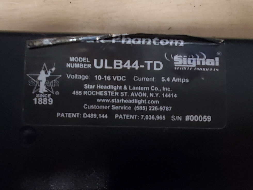 Thumbnail: Star / Signal Phantom Interior Lightbar - ULB44-TD - Bottom Housing 