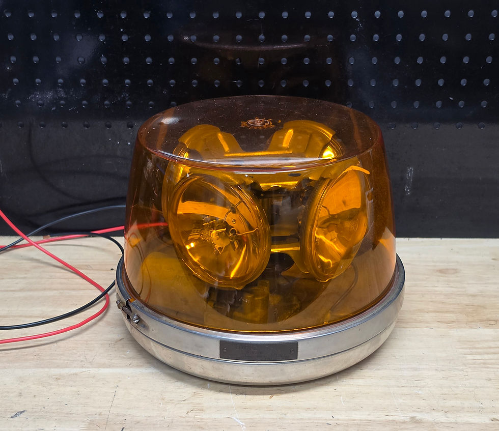 Thumbnail: Dietz 711 - 4 Sealed Beam Rotating Beacon Light (Amber) 