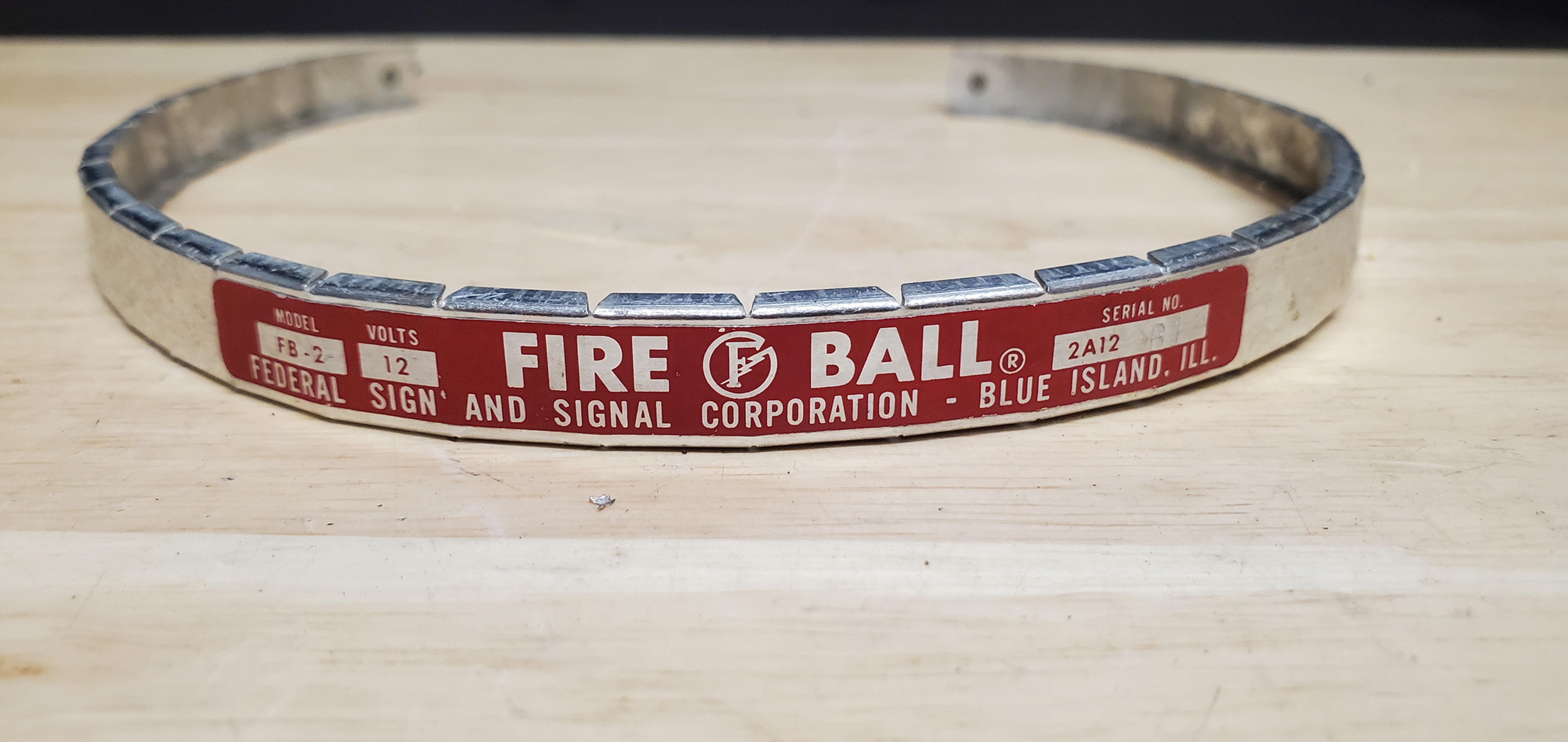 Federal Signal Fireball Teardrop Beacon Light Fastener Trim Ring w/ Screw  