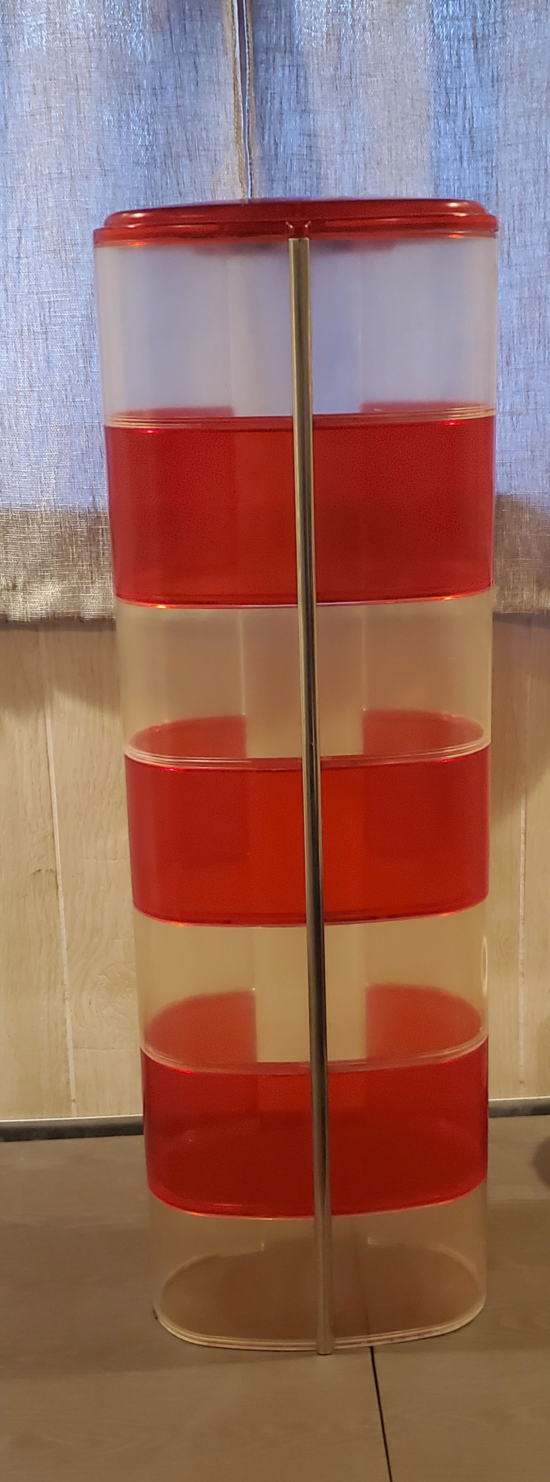 Federal Signal Aerodynic Lightbar 7 Panel Dome Lens w/Endcap - Red/Clear