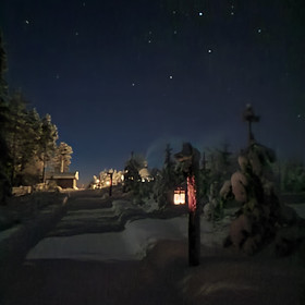 Kujalan Porotila Farm evening Ruka Kuusamo Finland