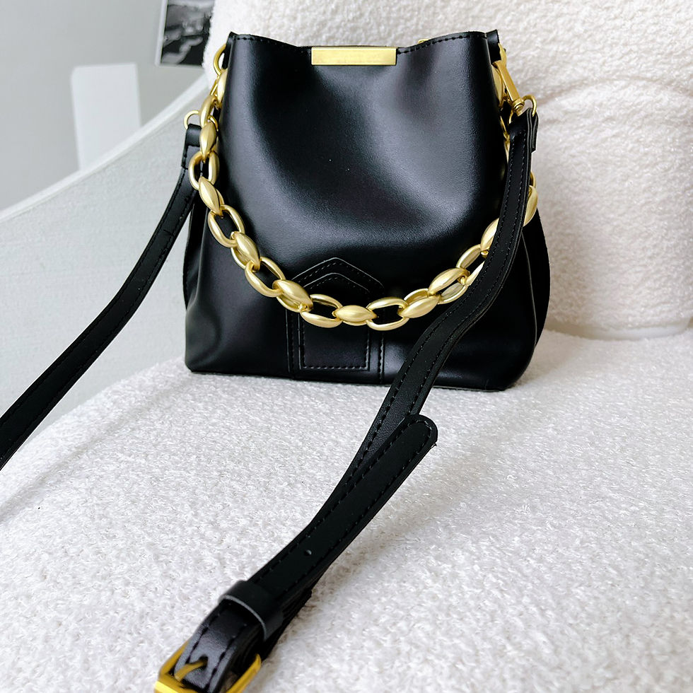 縮圖：【現貨+預購】兩用鍊包手提+肩背 (黑/棕) ♡