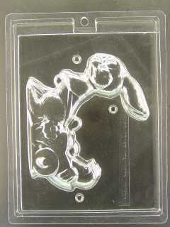 Thumbnail: BUNNY PULLING CHICK 2 PC MOLD
