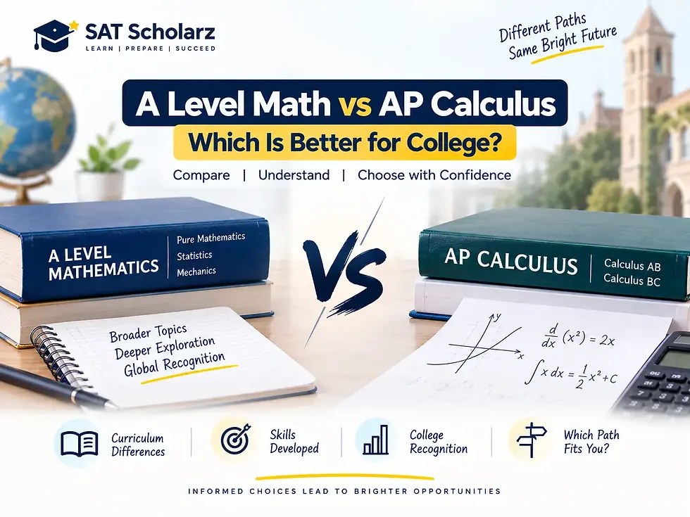 A Level Math vs AP Calculus comparison for college