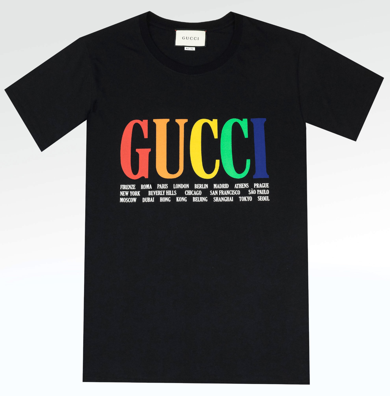 GUCCI RAINBOW CITIES T SHIRT