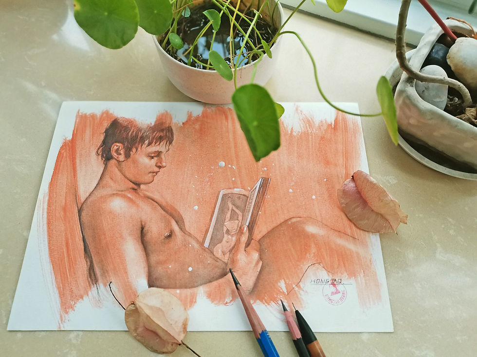 Thumbnail: Reading art  books