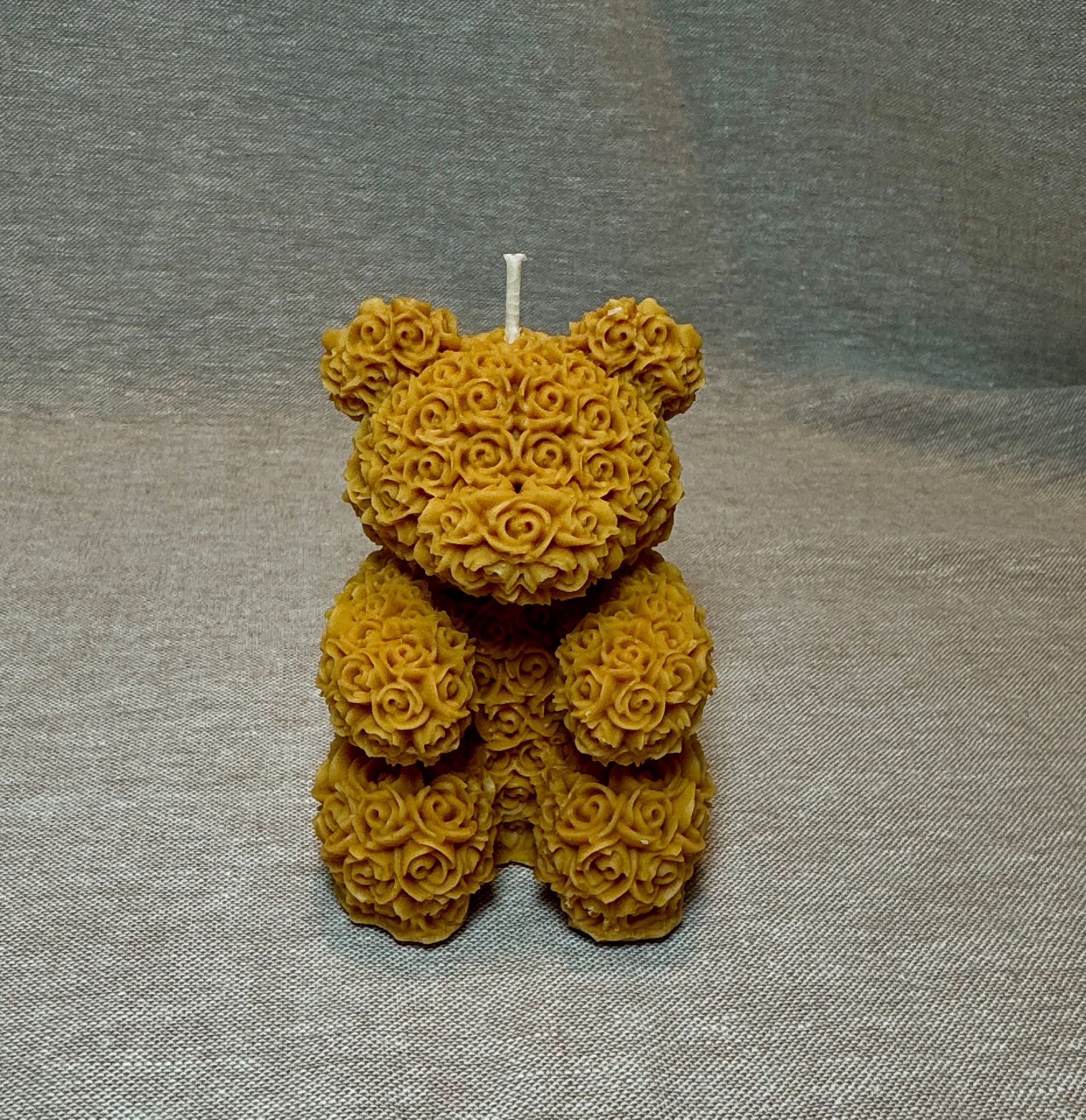 coffee bean brown bear candle