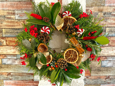 Christmas Wreath made at Island CraftWorks 