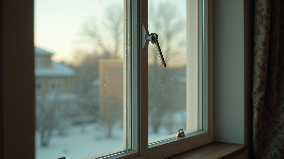 Close-up view of a window showing comparison between 20% and 35% tint films