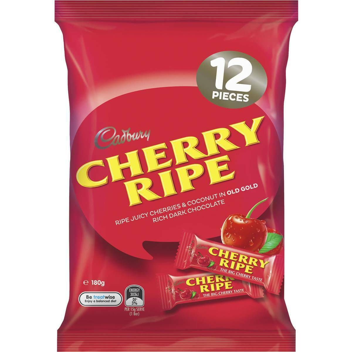 Cadbury Cherry Ripe Sharepack 12pk 180g