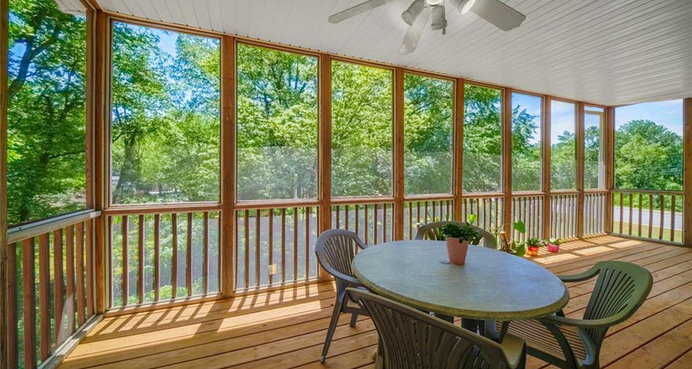wooden deck with forest view in Kennesaw GA property