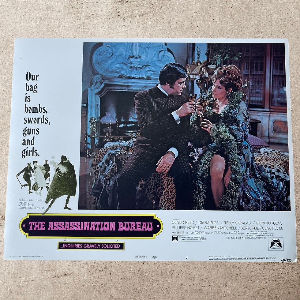 Thumbnail: Complete Set (8) of 1969 "ASSASSINATION BUREAU" 11x14 Original Lobby Cards!