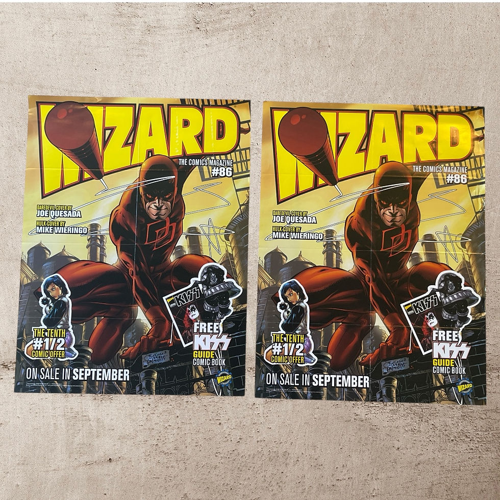 Thumbnail: Lot (4) of Vintage 90s Wizard Comic Posters! Daredevil-Wolverine vs Hulk-Gambit!