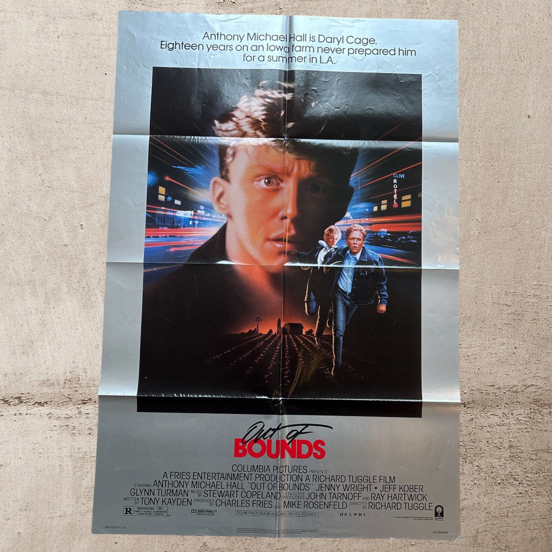 1986 Anthony Michael Hall "Out of Bounds" Original One-Sheet Movie Poster 27x41"