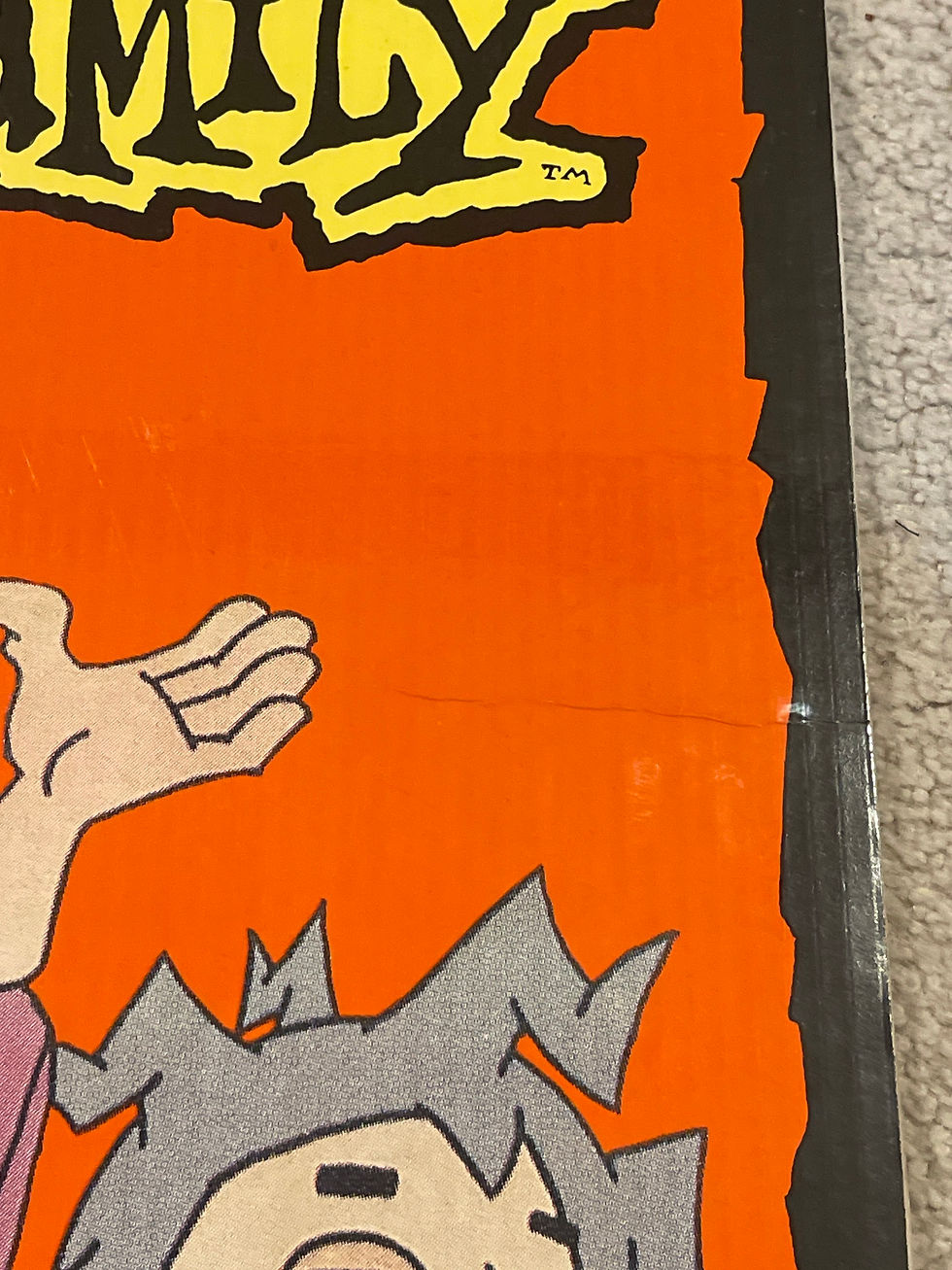 Thumbnail: Large 1992 'The Addams Family' Cartoon Cardboard 31x42" Promo Sign!