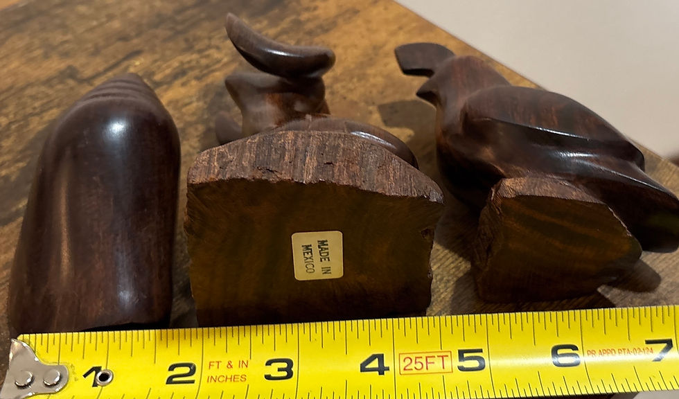 Thumbnail: Three (3)  Ironwood Carvings – Ram, Conch Shell & Bird – Mexico