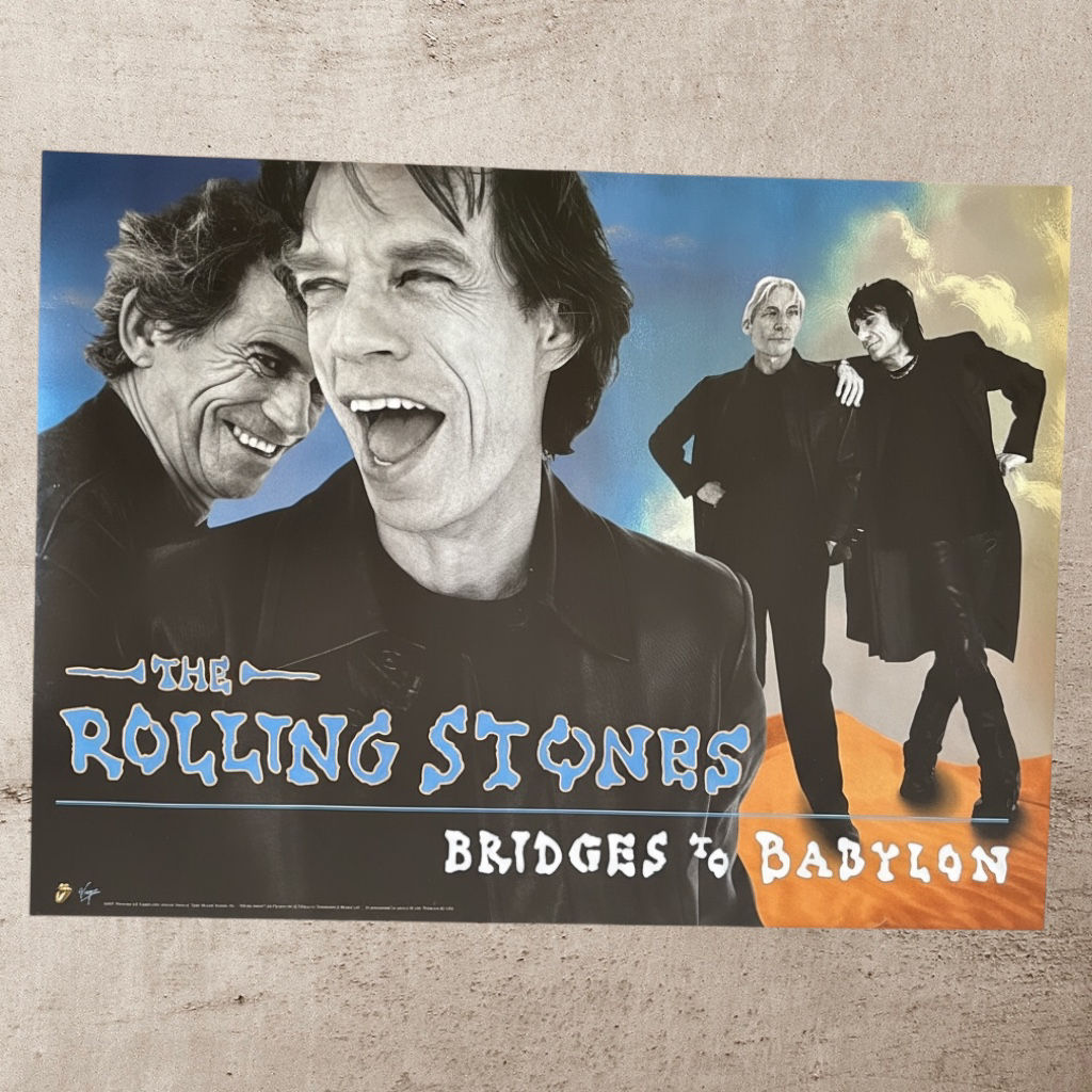 1997 Virgin Records The Rolling Stones 'Bridges to Babylon' Promo Poster!